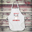 Personalized Happy Holidays Full Length Apron with Pockets