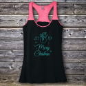 Personalized Merry Christmas Greetings Varsity Tank