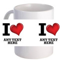 I Heart 11 oz Coffee Mug Personalized With Text, Name, Or Letter