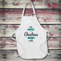 Personalized The Magic Of Christmas Full Length Apron with Pockets