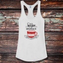 Personalized Best Wishes Christmas Shirttail Satin Jersey Tank