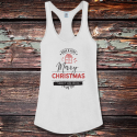 Personalized Christmas Holiday Shirttail Satin Jersey Tank