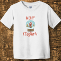 Personalized Merry Snowy Christmas Toddler Fine Jersey Tee