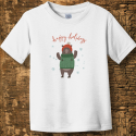 Personalized Happy Holidays Toddler Fine Jersey Tee