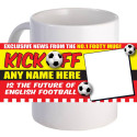 Kick off Footy Coffee Mug Personalized With Image, Word Or Message