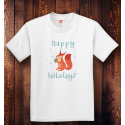 Personalized Youth Tagless Happy Holidays, 100% Cotton T-Shirt, Hanes