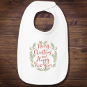 Personalized Merry Christmas & Happy New Year Infant Bib