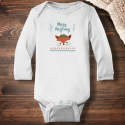 Personalized It's Christmas Time Infant Long Sleeve Bodysuit