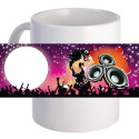 Music Party Beautiful Coffee Mug Personalized With Name, Image