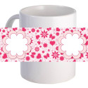 Pink Pattern Coffee Mug Personalized With Beautiful Theme, Text