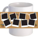 Polaroid Photo 11 oz Coffee Mug Personalized With Custom Name, Image