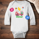 Personalized Balloon Birthday Infant Long Sleeve Bodysuit