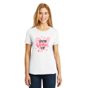Personalized Happy Valentine's Day Ladies Cotton T-Shirt, Hanes