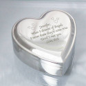 Personalized Nickel Heart Jewelry Box with Custom Special Message Engraved