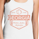 Personalized Georgia Wisdom, Justice, Moderation Estd 1788 Top Tank for Women
