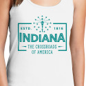 Personalized Indiana The Crossroads of America Estd 1816 Top Tank for Women
