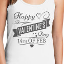 Personalized Happy Valentine's Day 14th Of FEB Top Tank for Women