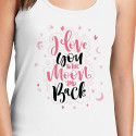 Personalized I Love You To The Moon And Back Top Tank for Women