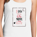 Personalized I Love You To The Moon And Back Top Tank for Women