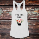 Personalized It's A Mom Thing Shirttail Satin Jersey Tank