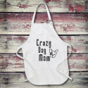 Personalized Crazy Dog Mom Full Length Apron with Pockets