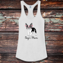 Personalized Dog's Mom Shirttail Satin Jersey Tank