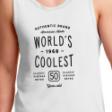 Personalized Authentic Brand American Made World's Coolest Classic Vintage Retro 50 Year Old Men Tank Top