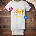 Personalized Sweet Birthday Short Sleeve Baby Girl Rib Bodysuit