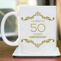 Celebrating 50 Years Anniversary Personalized Mug With Couple's Name