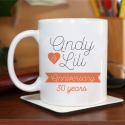 Very Beautiful 30 Years Anniversary Personalized Mug