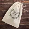 Personalized Bridesmaid Natural Cotton Shoe Drawstring Bag