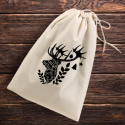 Personalized Christmas Natural Cotton Shoe Drawstring Bag
