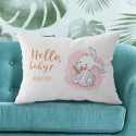 Personalized Baby Shower Pillow Case with Date