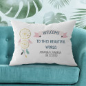 Personalized Baby Shower Pillow Case with Name