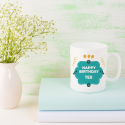 Personalized Happy Birthday 11 oz Mug with Best Artistic Pattern