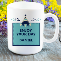 Enjoy Your Day Unsurpassed Birthday Mug Recipient's Name Printed On It