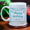 Happy Birthday Personalized Mug with Enthusiastic Design
