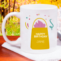 Beautiful Personalized Happy Birthday Mug With Recipient's Name