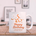 Happy Birthday Beautifully Designed Personalized Mug for Birthday Gift