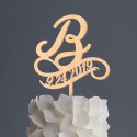 Custom Wood Birthday Cake Topper with Initial