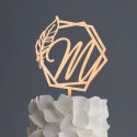 Custom Wood Birthday Cake Topper with Initial