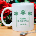Wonderful Merry Christmas Mug Beautiful Personalized With Name Printed