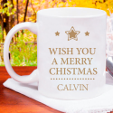Wish You A Merry Christmas Mug Beautiful Personalized With Name