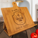 Personalized Birthday Gift, Bamboo Standing Chef's Easel, Cookbook Stand, Zodiac Sign Gift