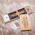 Personalized Christmas Cribbage Board, Wood Cribbage Game Gift Set, Christmas Game Gifts