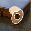 Round Shaped 1 Blade Steel & Wood Cigar Cutter For Perfect Cut 