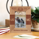 USMC Never Give Up Personalized Wooden Frame