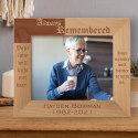 Your Memory Will Forever Be With Us Personalized Wooden Frame