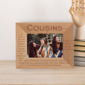 Cousins Are People That Are Premade Friends Personalized Wooden Frame