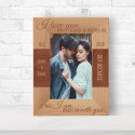 I Love You Not Because Of Who You Are, Of Who I Am When I Am With You Personalized Wooden Frame